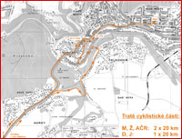 Mapa - Trat cyklistick sti - dorost, junioi